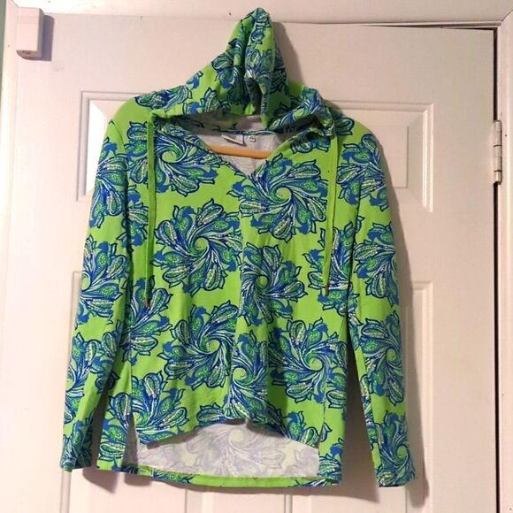 CROWN & Ivy Beach Hoodie pullover top shirt long sleeve cover up summer fall - Picture 1 of 9